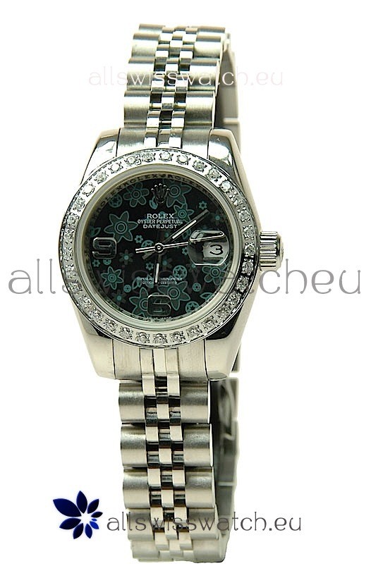 Rolex Floral Motif Datejust Ladies Replica Watch