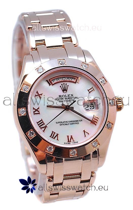Rolex Day Date White Mother of Pearl Japanese Replica Watch