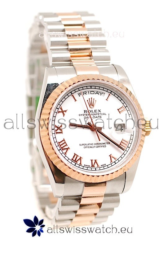Rolex Day Date Two Tone Swiss Replica Watch