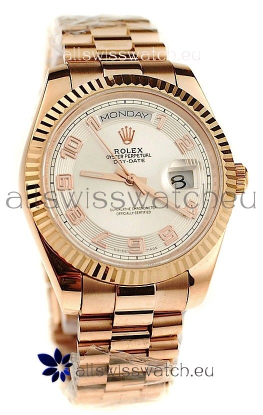 Rolex Day Date Pink Gold Swiss Replica Watch
