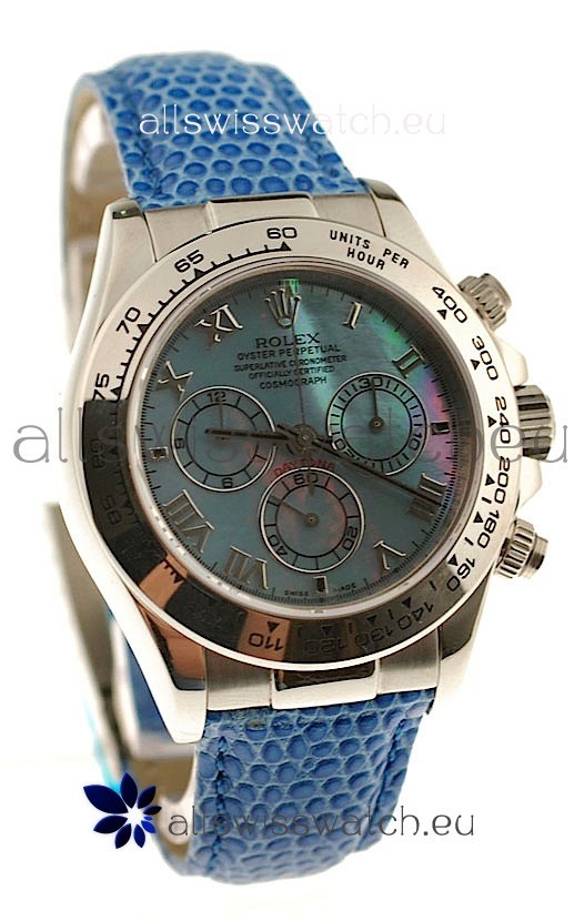 Rolex Daytona Cosmograph Swiss Replica Watch in Blue Pearl Dial