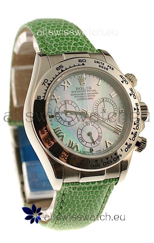 Rolex Daytona Cosmograph Swiss Replica Watch in Green Pearl Dial