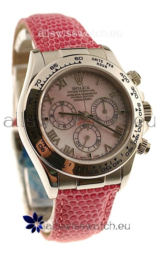 Rolex Daytona Cosmograph Swiss Replica Watch in Light Pink Pearl Dial