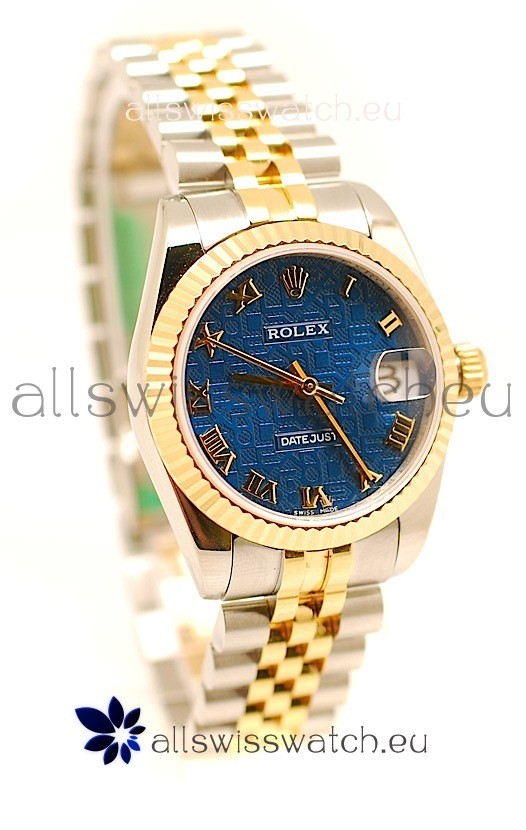 Rolex DateJust Mid-Sized Japanese Replica Two Tone Watch