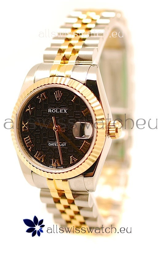 Rolex DateJust Mid-Sized Japanese Replica Two Tone Watch