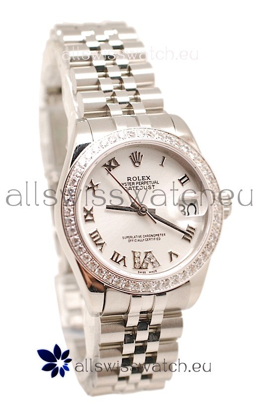 Rolex Oyster Perpetual Datejust Diamonds VI Japanese Replica Watch -36MM