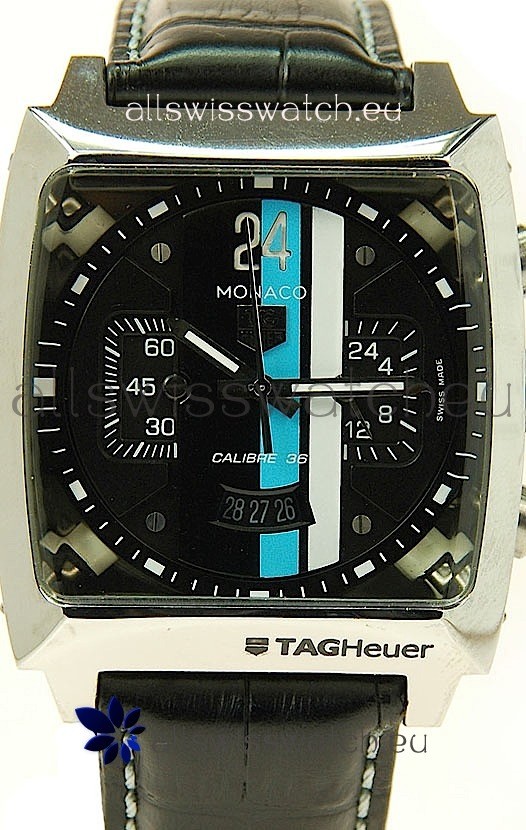 Tag Heuer Monaco Swiss Structure Japanese Replica Watch in Black Dial