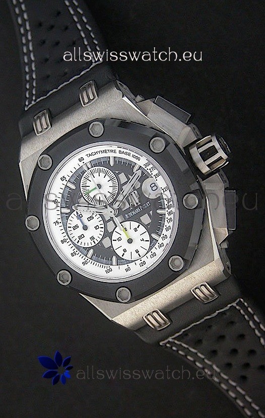 Audemars Piguet Royal Oak Offshore Rubens Barrichello Titanium Swiss Watch - Secs hand 12 O Clock
