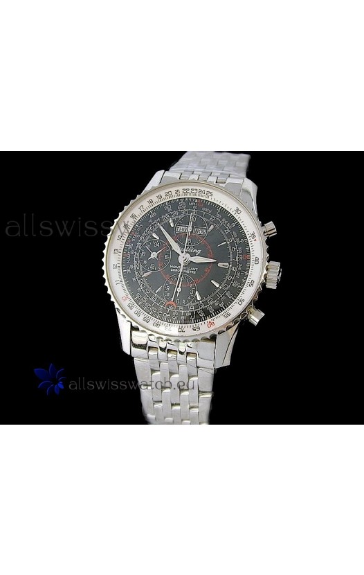 Breitling Navitimer World Swiss Replica Watch in Black Dial