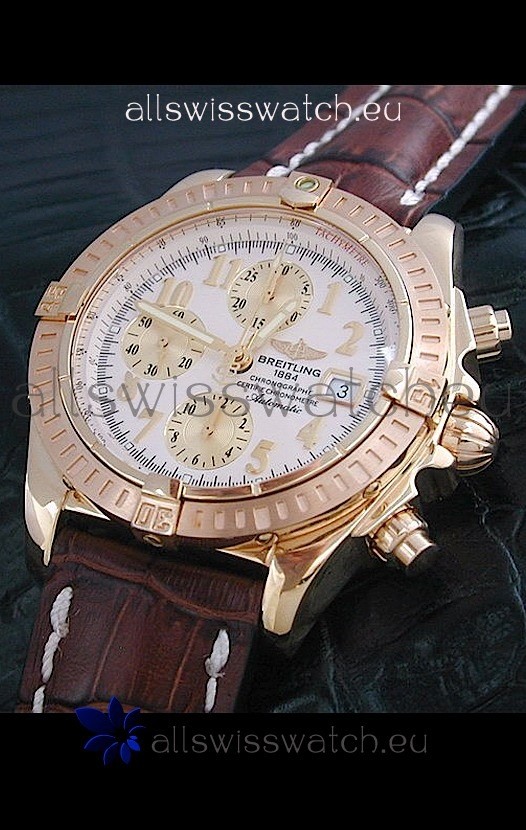 Breitling Windrider Swiss Replica Watch in White Dial