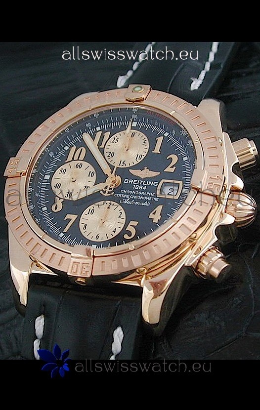 Breitling Windrider Swiss Replica Watch in Black Dial