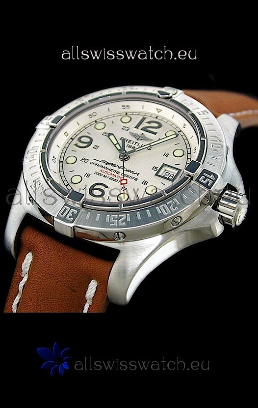 Breitling Superocean Steelfish Swiss Replica Watch in White Dial