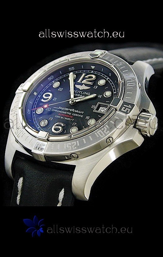 Breitling Superocean Steelfish Swiss Replica Watch in Black Dial