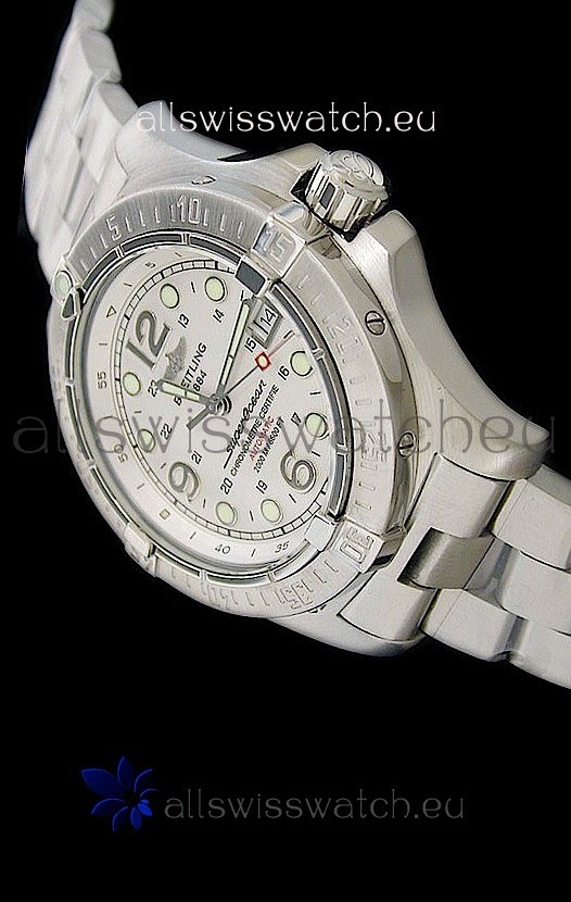 Breitling Superocean Steelfish Swiss Replica Watch in White Dial