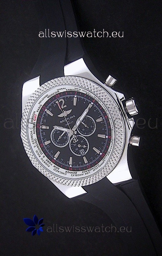 Breitling Bentley Chronograph Japanese Replica Watch in Black Dial