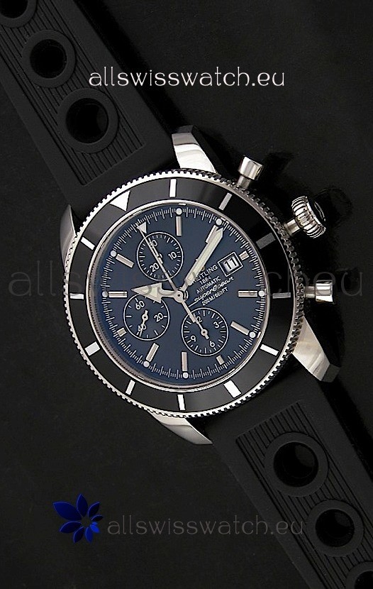 Breitling Superocean Swiss Replica Watch in Black Dial