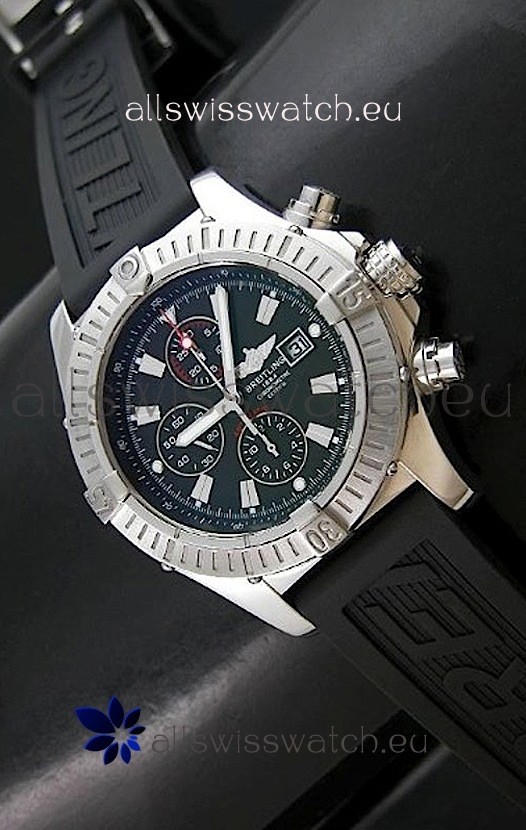Breitling Super Avenger Swiss Watch in Black Dial - Ultimate Mirror Replica 
