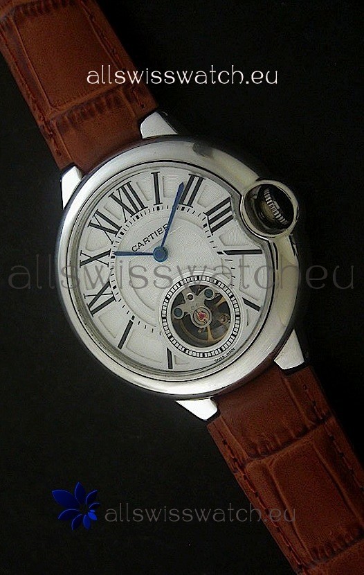 Cartier Ballon de Japanese Replica Watch in White Dial