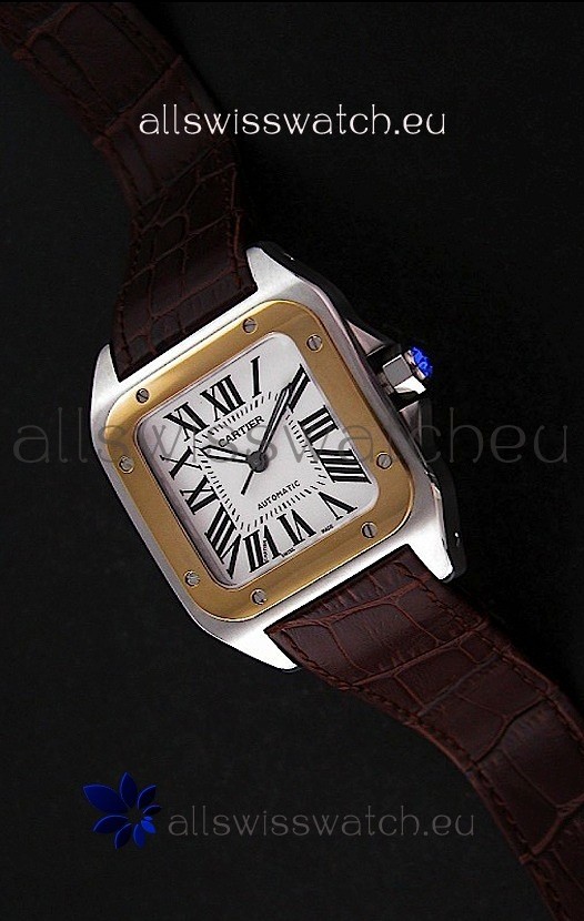 Cartier Santos in Swiss Replica Watch in White Dial