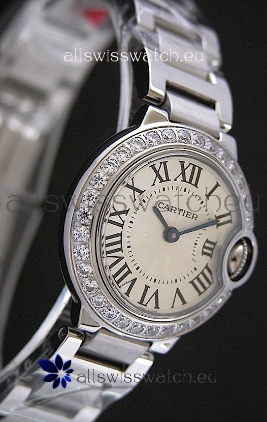 Cartier Ballon Bleu de Swiss Replica Watch in White Dial