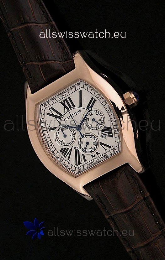 Cartier Tortue Japanese Replica Watch in White Dial
