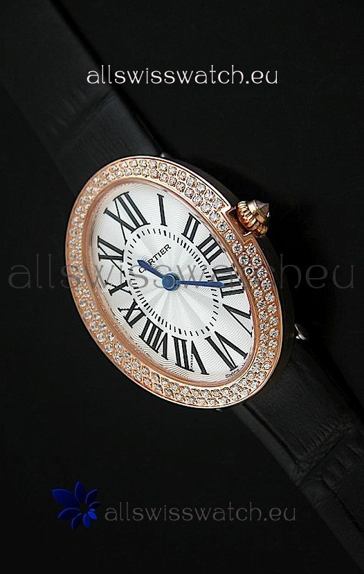 Cartier Baignoire Ladies Swiss Replica Watch in Rose Gold