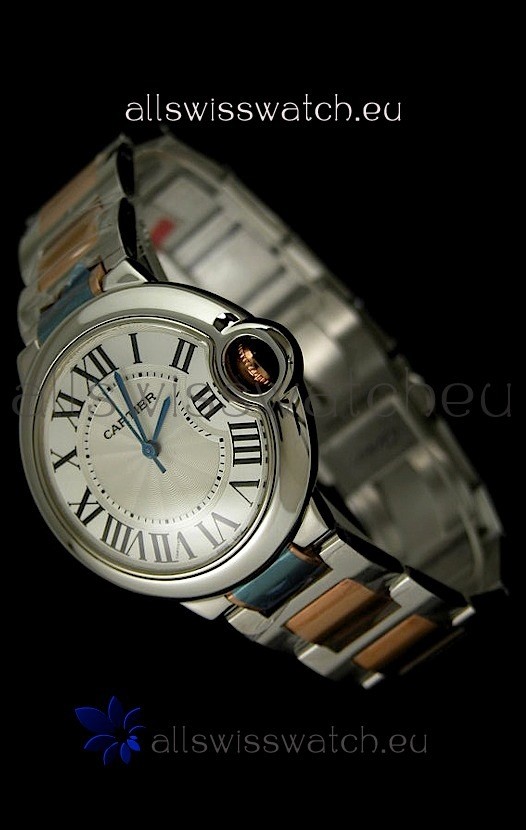 Ballon De Bleu Cartier Two tone Pink Gold Swiss Watch