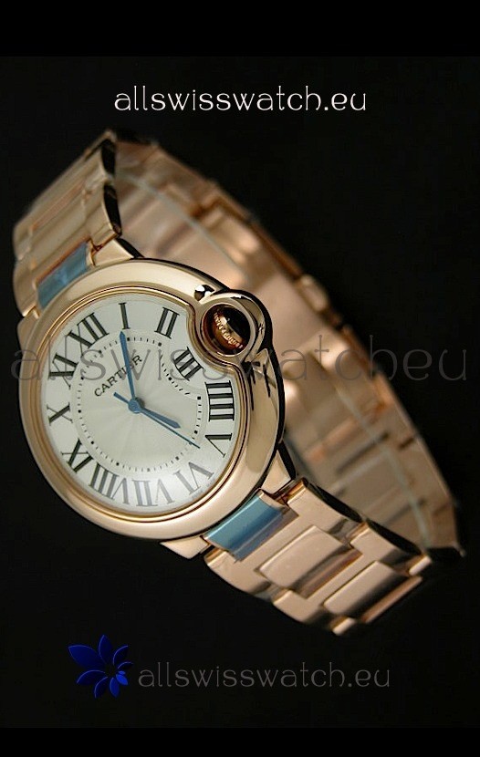 Ballon De Bleu Cartier Pink Gold Swiss Watch
