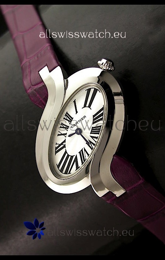 Delices De cartier Japanese Watch in Purple Strap
