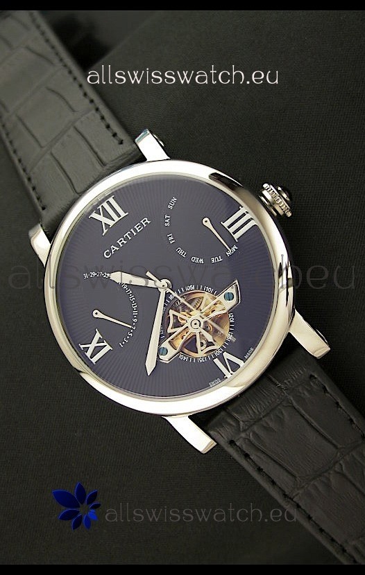 Cartier Calibre de Swiss Tourbillon Steel Watch