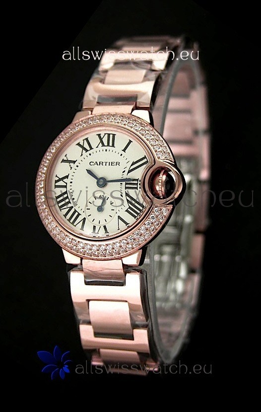 Cartier Swiss Ladies Watch in Rose Gold Casing