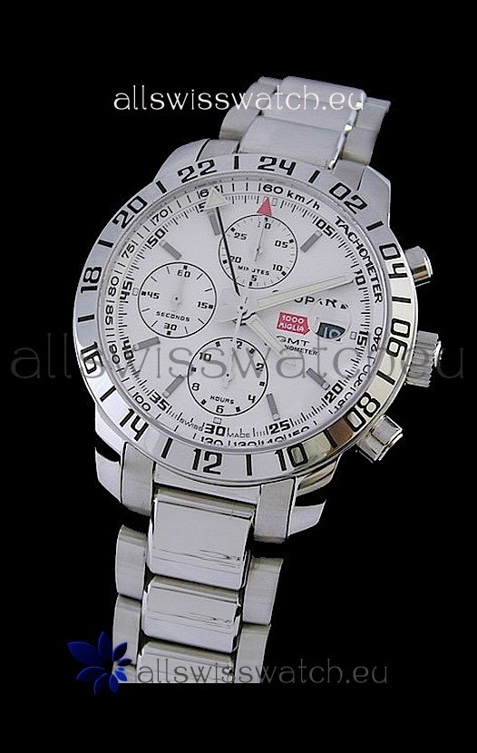 Chopard Mille Miglia GMT Swiss Replica Watch in White Dial