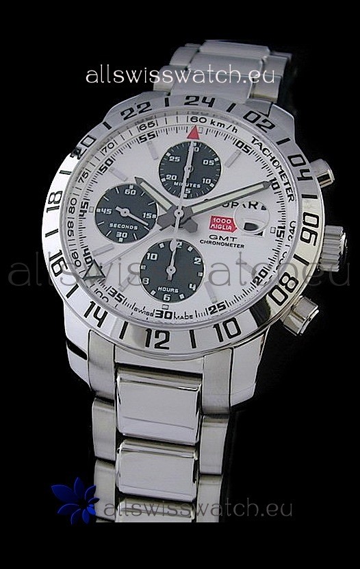 Chopard Mille Miglia GMT Swiss Replica Watch in White Dial