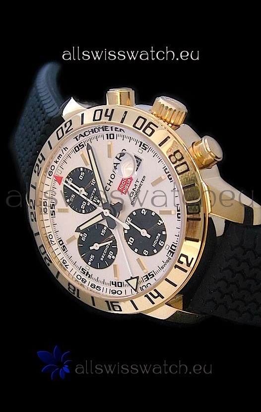 Chopard Mille Miglia GMT Swiss Replica Watch in Pink Gold