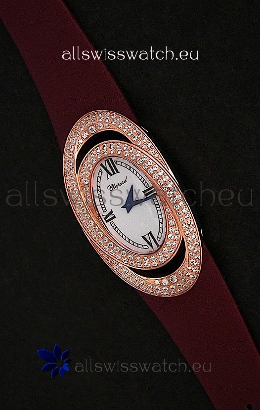Chopard Xtravagza Swiss Replica Watch in Brown Strap