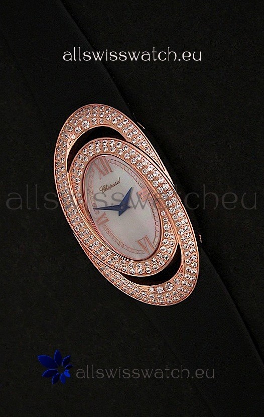 Chopard Xtravagza Swiss Replica Watch in Black Strap