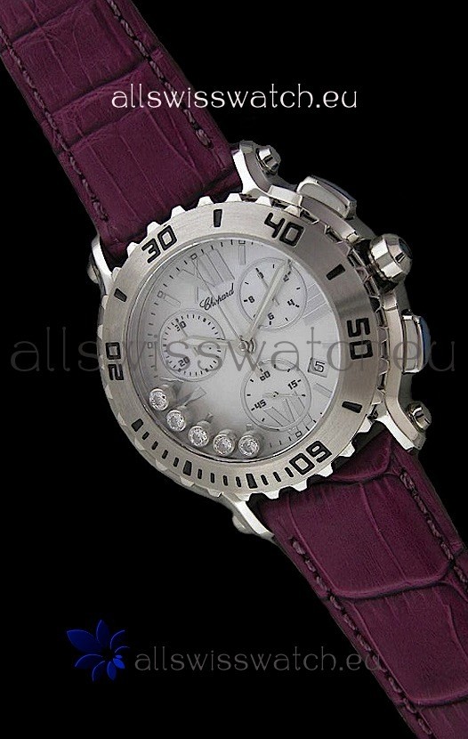 Chopard Happy Sport Swiss Replica Watch in White Dial