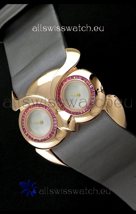 Chopard Animal World Ladies Owl Watch in Double Mop White Dial