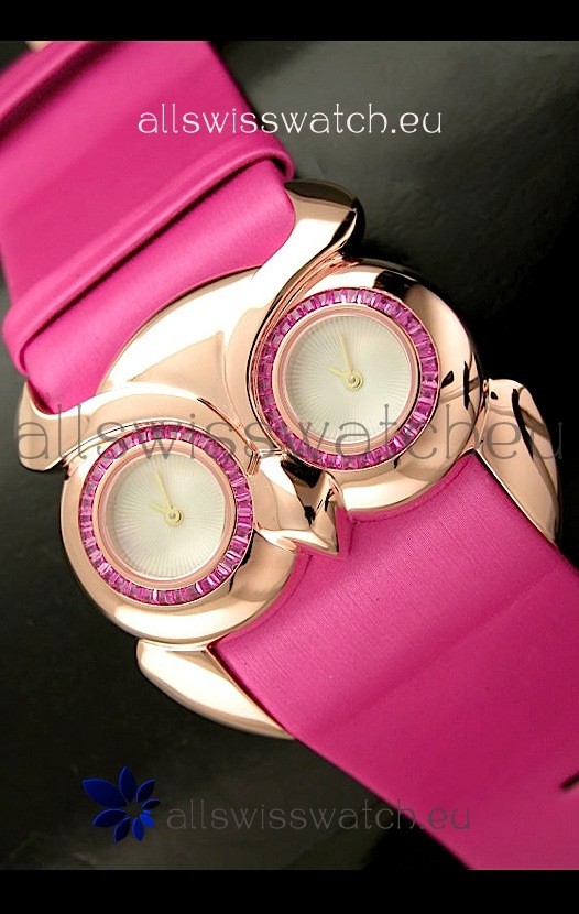 Chopard Animal World Ladies Owl Watch in Pink Strap