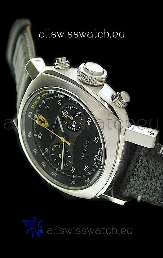 Ferrari Granturismo Swiss Replica Watch in Black Strap