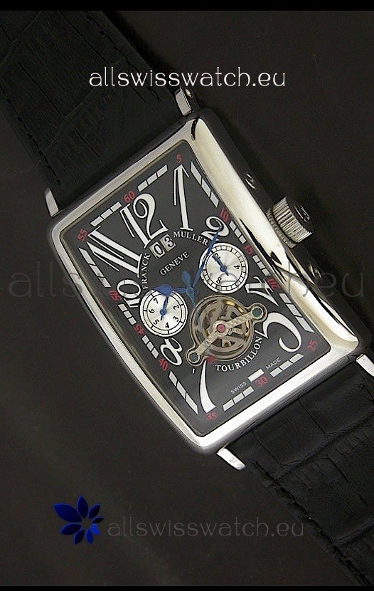 Franck Muller Tourbillon Japanese Replica Watch in Black Dial