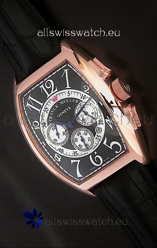 Franck Muller Tourbillon Japanese Replica Watch in Black Dial