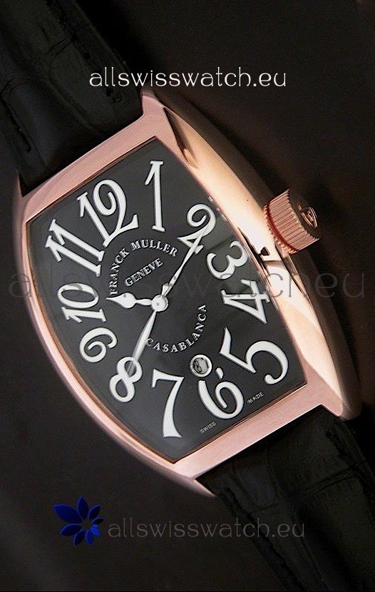 Franck Muller Crazy Hours Japanese Replica Watch in Black Dial
