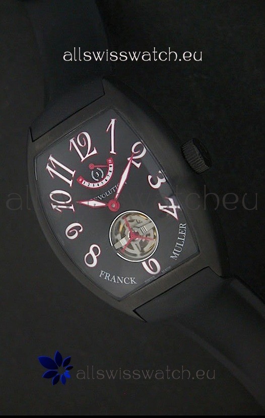 Franck Muller Tourbillon Japanese Replica Watch in Black Dial
