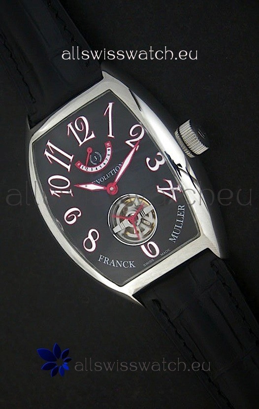 Franck Muller Tourbillon Japanese Replica Watch in Black Dial