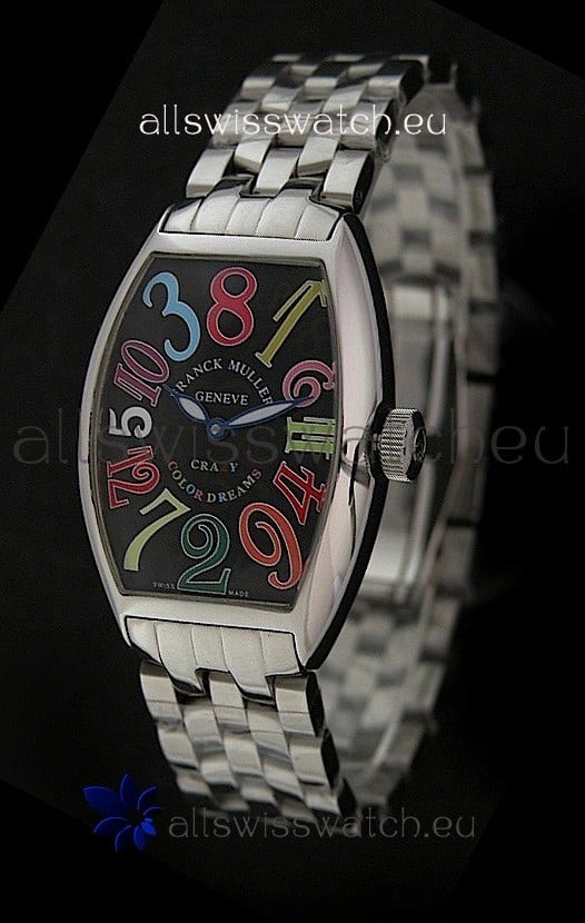 Franck Muller Crazy Color Dreams Japanese Replica Watch in Black Dial