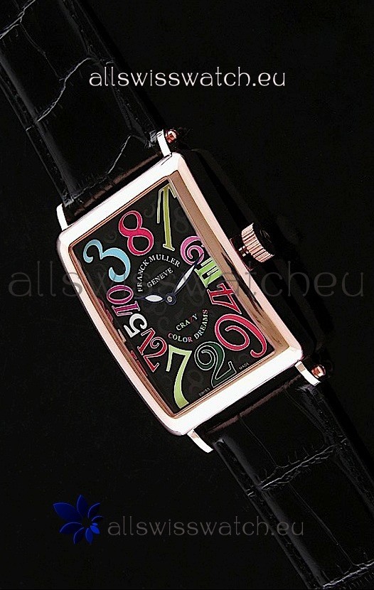 Franck Muller Long Island Japanese Replica Watch in Black Dial