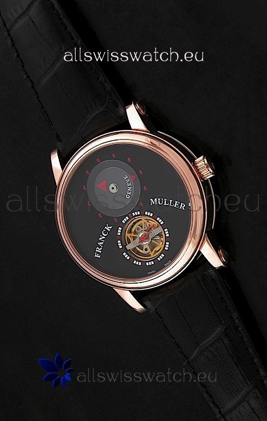 Franck Muller Classic Tourbillon Japanese Replica Watch in Black Dial
