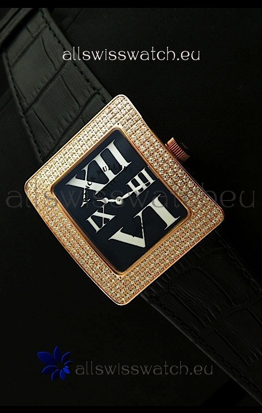 Franck Muller Geneve Infinity Japanese Gold Watch in White Roman Markers