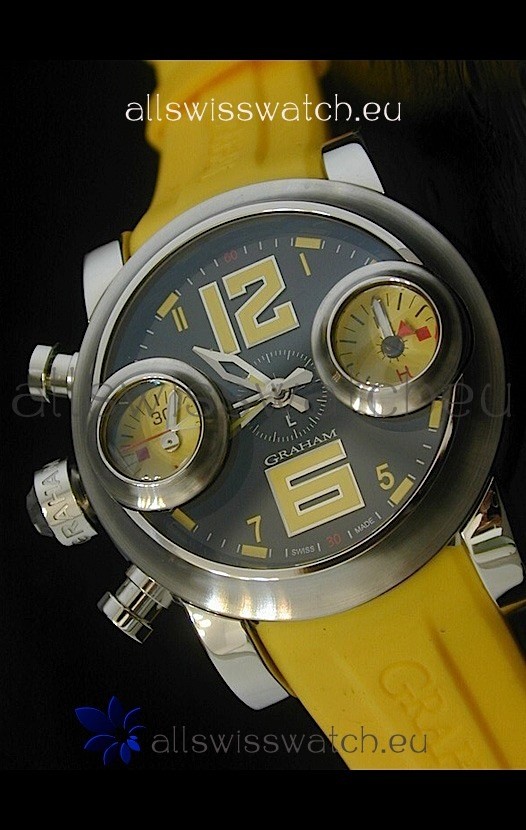 Graham Chronograph Swordfish Swiss Replica Watch in Black Dial